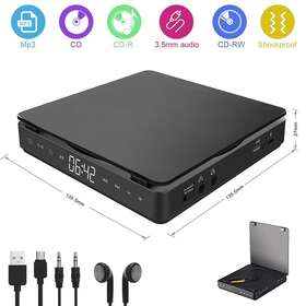 Jahyelec 979438872308 Rechargeable Handheld Personal Cd Player Mp3 Car Shockproof Outdoor Walk Man