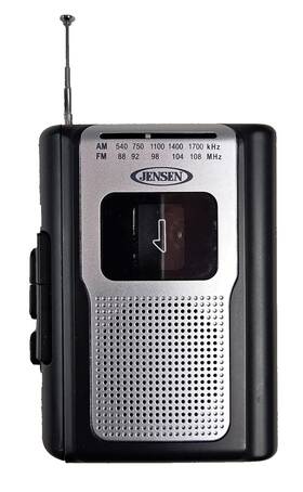 Jensen Cr-100 Cr100sb Portable Am/fm Radio Cassette Play/recorder - Black/silver
