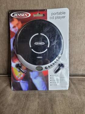 Jencd60r Jensen New Cd-60r Personal Cd Player 60 Second Anti-skip Fm Radio Silver/black