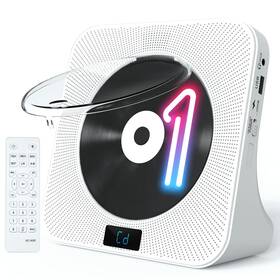Cd2-001-us Jimwey Desktop Cd Player Portable With Bluetooth - Players For Home Hifi Spe