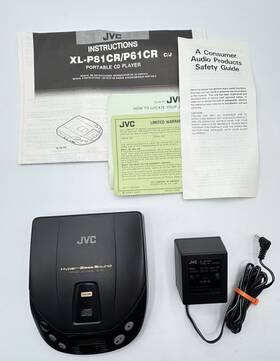 Xl-p61 Jvc Xl-p16 Portable Cd Player Hyper-bass Sound Tested See Video