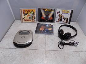 Jvc Xl-p84c Vtg 1994 Portable Cd Player/head Phone And 4 Inch Zz Top Cds Works