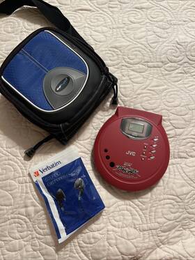 Xl-pg39rd Jvc Xlpg39rd Portable Cd Player With Headphones And Case. Tested Working