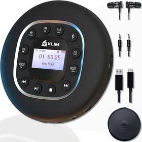 Klim 657768619366 Journey Portable Cd Player Walkman With Bluetooth Car Fm Transmitter Sd Mp3