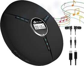 Klim 701152101238 Discman Portable Cd Player With Headphones Built-in Battery - 2023 Versi