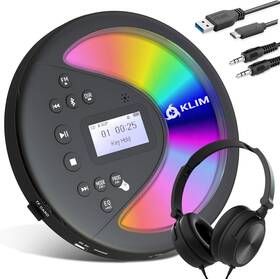 Klim B0dgfyv2cc Discover Portable Cd Player With Fm Transmitter Bluetooth Sd/mp3 Headphones