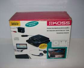 Cdp301cp Koss Vintage Portable Home Car Cd Player Cassete Adapter Box Works