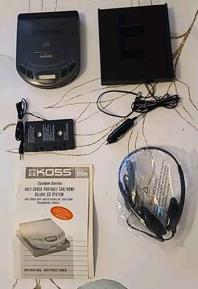 Cdp420 Koss Vintage Anti Shock Portable Car Home Deluxe Cd System - Untestee