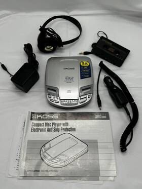 Cdp687 Koss Anti Skip Cd Player Model With Accessories And Manuals