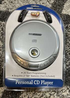 Atc-1025 Living Solutions New Cd Player With Headphones 20 Track Programming Atc 1025 Cd-r Compatible
