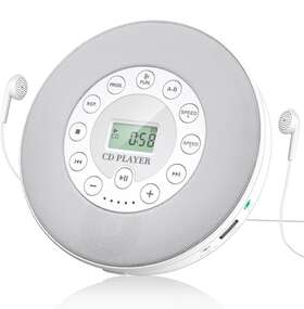 Sn004 Lukasa Portable Bluetooth Cd Player Built-in Speaker Stereo Personal Walkman
