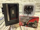 M-g9 Sanyo Vtg Personal Stereo Cassette Player Dual Audio Headphones Blank
