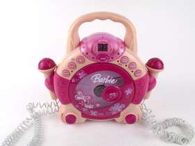Bar504 Mattel Barbie Cd Player Sing A Long Boombox Microphone Tested Works 2008 Pink