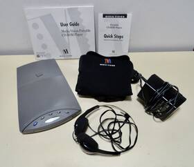 660-0020-02 Media Vision Vtg Portable Cd-rom Player Power Base Headphones Works