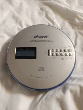 Mpd8853 Memorex 749720003856 Cd /mp3 Player Model Vintage Blue And Silver Portable Tested Mpd8853 Memorex 749720003856 Cd /mp3 Player Model Vintage Blue And Silver Portable Tested