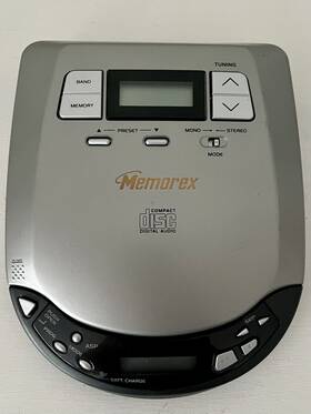 Md5030 Memorex Vintage 1998 Portable Cd Player Am/fm Radio Works With Adapter Clean