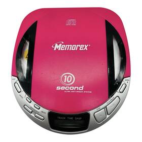 Md6102-04 Memorex Portable Cd Player Pink Tested Works Great 10 Sec Anti-shock
