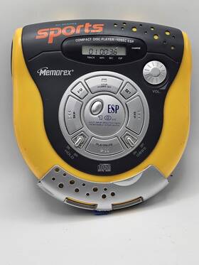 Memorex Qcd-138 Compact Cd Player All Weather Sports Esp Yellow D6