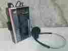 Mgr69 Sanyo Vintage Portable Tape Cassette Player Pink Headphones Am Fm Radio