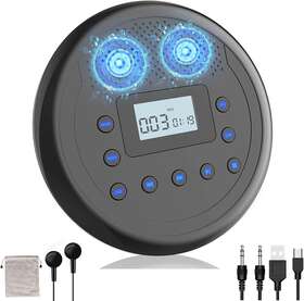 Monodeal 696595370828 Cd Player Portable Rechargeable With Built-in Spe