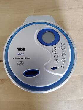 Nx-313 Naxa Portable Cd Player Blue Compact Disc Bass Boost