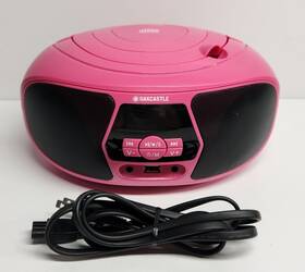 Bx200 Oakcastle Pink Boombox Bluetooth Fm Radio Cd Player Tested Free Shipping