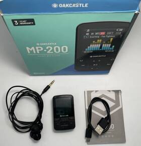 Mp-200 Oakcastle Mp 200 Mp3 Bluetooth 8gb Player Sd Card Slot Rechargeable Power Cord