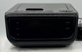 13av502 Onn Cd Player Clock Radio - Ona Black Tested Works Great