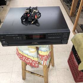 Sl-pd469.5-cd Panasonic Pa34-so78 Vtg Mash Rotary Changer Ststem With Audio Cable