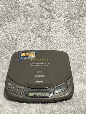 Sl-151c Panasonic Portable Cd Player No Disc Error For Parts With Car Charger