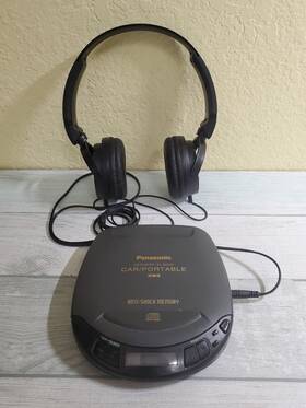 Sl-s201 Panasonic Portable Cd Player Xbs Anti-shock Memory Headphones Tested