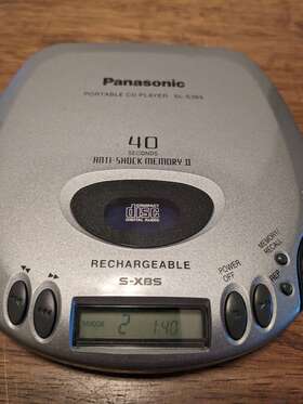 Sl-s365 Panasonic Portable Cd Player Antishock Memory Compact Disc Tested