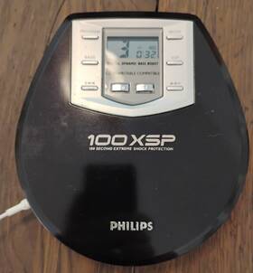 100xsp Philips Phillips - Portable Cd Player Works Vg Condition Vintage Discman