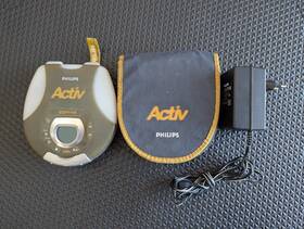 Act7582 Philips Activ Portable Cd Player Esa45 Jogproof Sweat-proof Tested Works