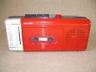 Qt-v5 R Sharp Vintage Red Radio Cassette Recorder Orig Ac Adaptor Korea