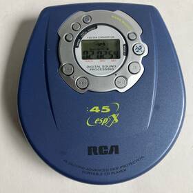 Rca Rp-2360bl Vintage Portable Cd Player Bass Boost Discman Blue Rp2360bl