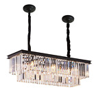 W10.2 Rectangle Chandeliers Meelighting Modern Crystal Chandelier Lighting Raindrop 651354566652