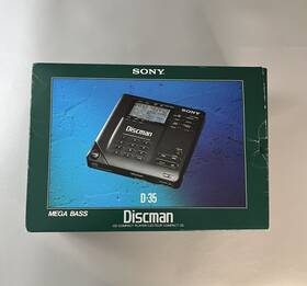 Sony 027242426375 D-35 Discman Cd Compact Player W Batteries Headphones Case Tested/ Works