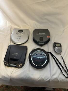 Sony 151903476772 Lot Of 4 Portable Cd Player Optimus Koss Untested