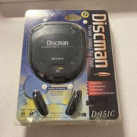 D-151c Sony Discman Digital Mega Bass Compact Cd Player Vtg Sealed