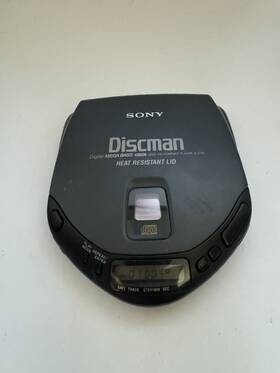 D-171v Sony Discman Car Portable Cd Player Tested And Working Black Gray Mega Bass