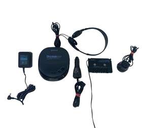 D-252ck Sony Discman Esp Mega Bass Cd Player With Headphones Accessories Case