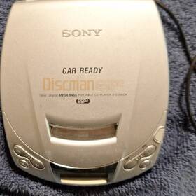 Sony D-e200ck Discman Esp2 Car Ready Portable Cd Player Silver Headphone