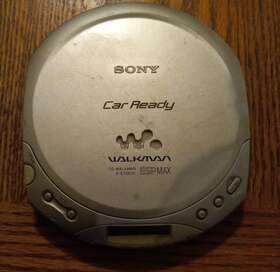 D-e226 Sony Walkman Portable Cd Player Esp Max Silver Tested Working