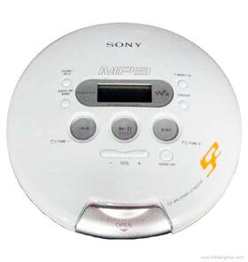 D-ns313f Sony D-ns313f/c S2 Sports Walkman Portable Cd/mp3 Player - Am/fm Tuner White
