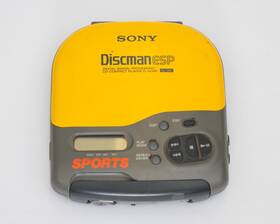 D0421sp Sony Discman Sports Cd Player Retro Vintage Working Yellow