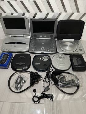 Pdv-705 Sony Vintage Lot Of 8 Portable Dvd Cd Player Walkman Panasonic Coby Not Tested