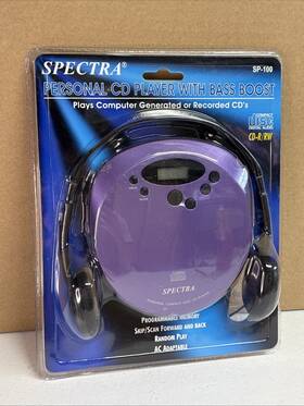 Sp-100 Spectra 077283869662 Personal Cd Player With Bass Boost Cd-r/rw Brand New Sealed