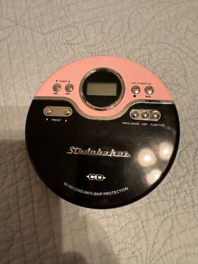 Sb37003pb Studebaker B4 Portable Cd Player With Radio Tested Free Shipping