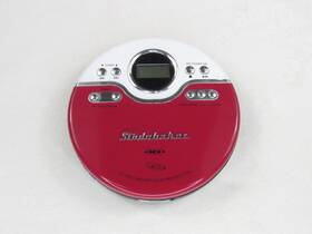 Sb3703rw Studebaker Retro Joggable Personal Cd Player With Fm Radio - Red/black